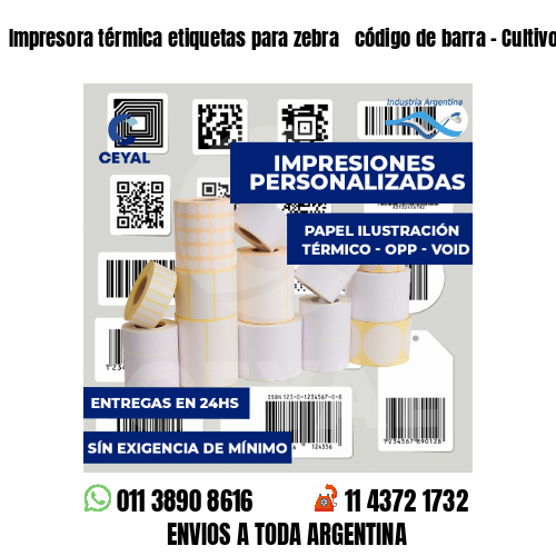 Impresora térmica etiquetas para zebra  código de barra - Cultivo de plantas